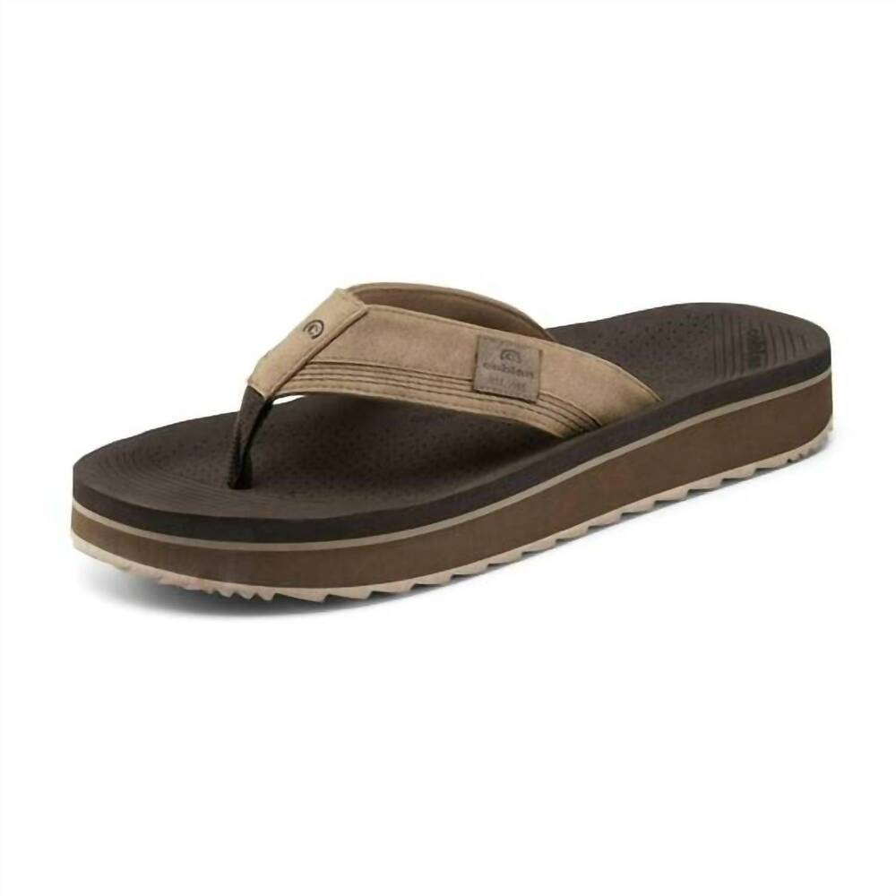 NEW COBIAN men's roca rise flip flop in tan